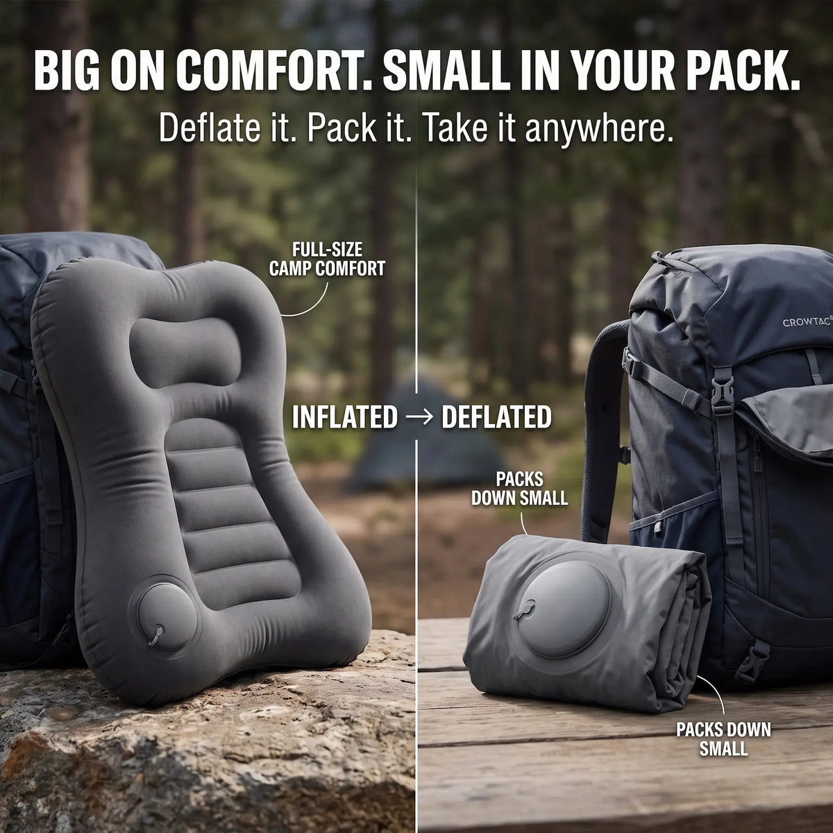 CROWTAC® CLOUD-X™ CAMP PILLOW