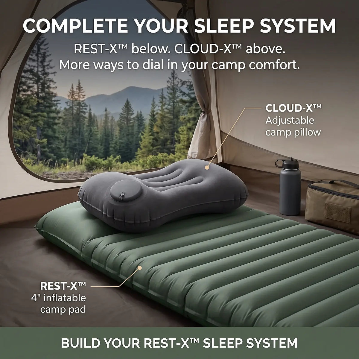 CROWTAC® CLOUD-X™ CAMP PILLOW